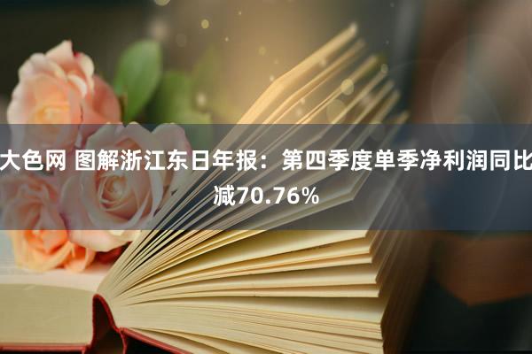 大色网 图解浙江东日年报：第四季度单季净利润同比减70.76%