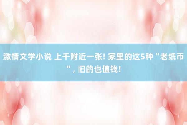 激情文学小说 上千附近一张! 家里的这5种“老纸币”， 旧的也值钱!
