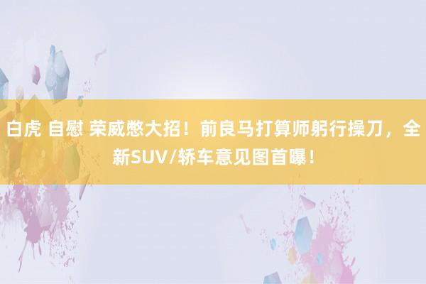 白虎 自慰 荣威憋大招！前良马打算师躬行操刀，全新SUV/轿车意见图首曝！